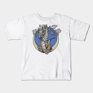 Elegant Art Nouveau Zebra Woman Lady Kids T-Shirt
